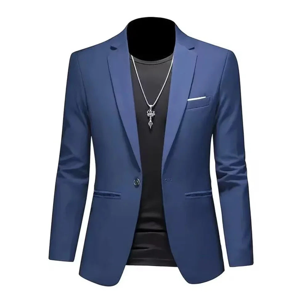 Élégance Instantanée – Veste Blazer Slim Fit Sans Repassage pour Hommes Raffinés