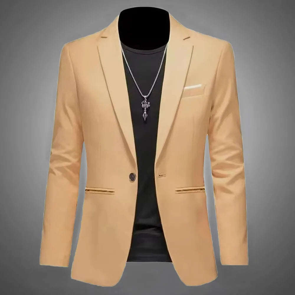 Élégance Instantanée – Veste Blazer Slim Fit Sans Repassage pour Hommes Raffinés