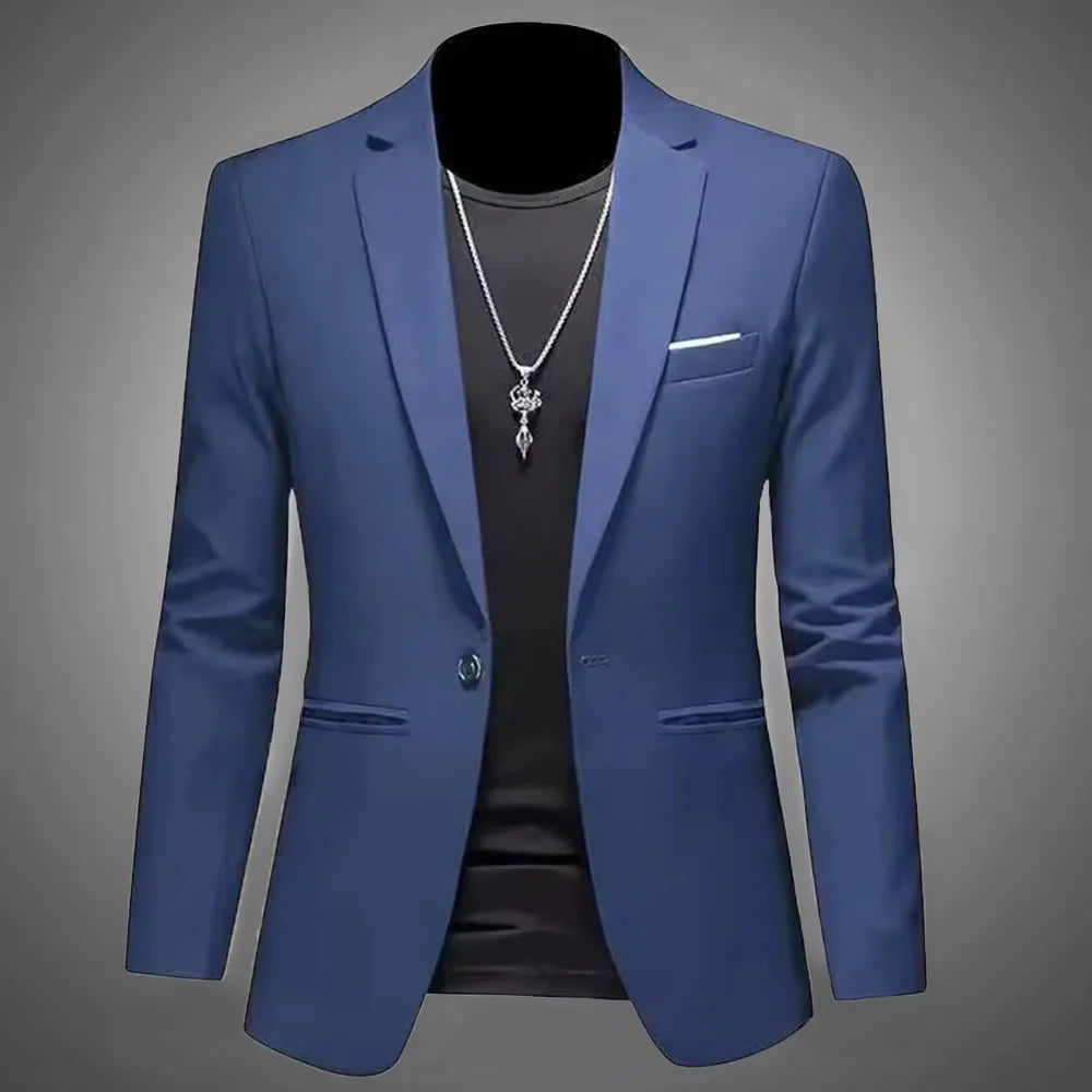 Élégance Instantanée – Veste Blazer Slim Fit Sans Repassage pour Hommes Raffinés