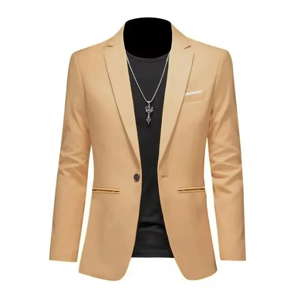 Élégance Instantanée – Veste Blazer Slim Fit Sans Repassage pour Hommes Raffinés