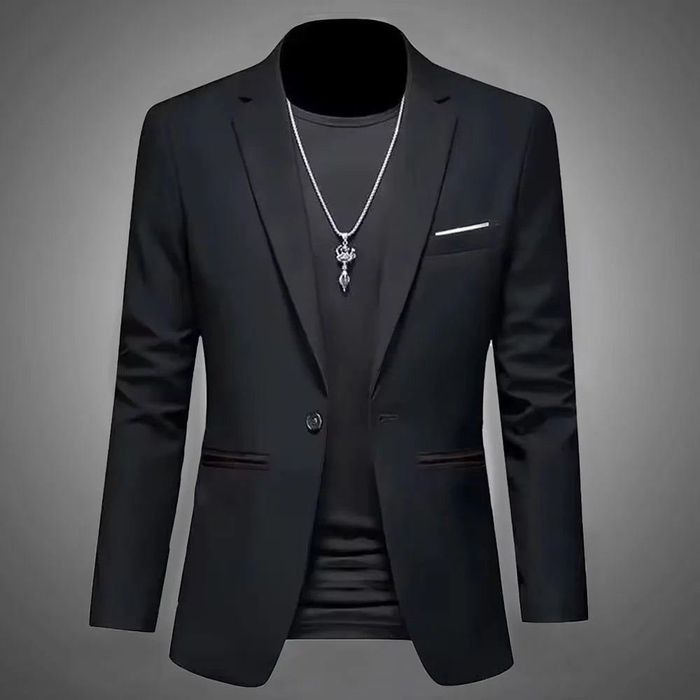 Élégance Instantanée – Veste Blazer Slim Fit Sans Repassage pour Hommes Raffinés