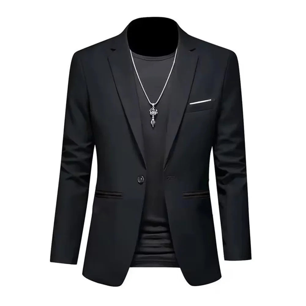 Élégance Instantanée – Veste Blazer Slim Fit Sans Repassage pour Hommes Raffinés