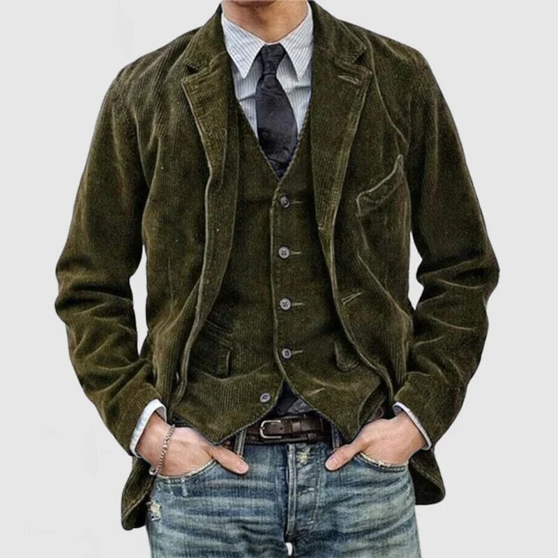 Adam | Blazer et cardigan vintage Jacket Essentielle Vert S