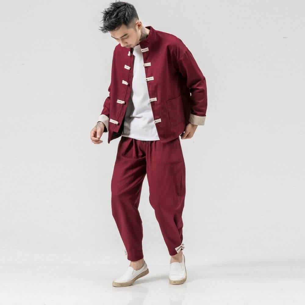 Aiko - Veste de mi-saison Essentielle Bordeaux S Avec pantalon