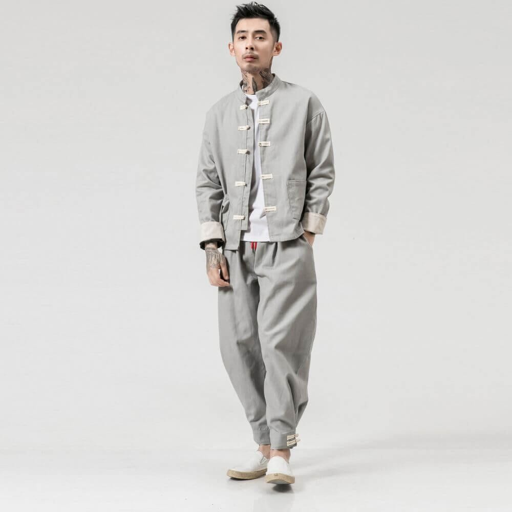 Aiko - Veste de mi-saison Essentielle Gris S Avec pantalon