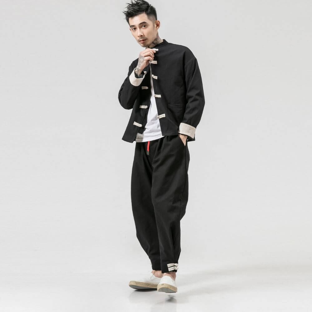 Aiko - Veste de mi-saison Essentielle Noir S Avec pantalon