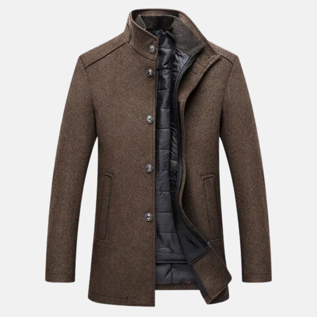 Aldrin - Trench-coat épais et chaud Men fashion Essentielle Marron XS
