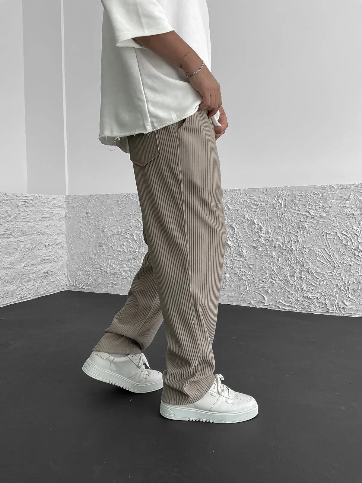 François - Pantalons en Spandex Côtelé Confort Essentielle
