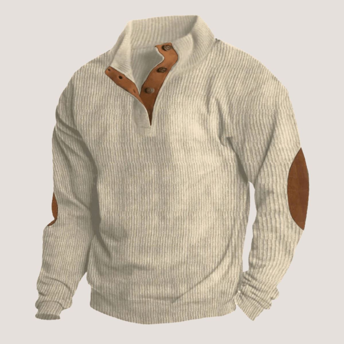 Frederic | Pull côtelé pour hommes Essentielle Beige M