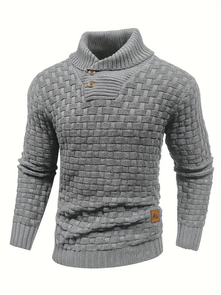 Guido - Col roulé côtelé Essentielle Gris S