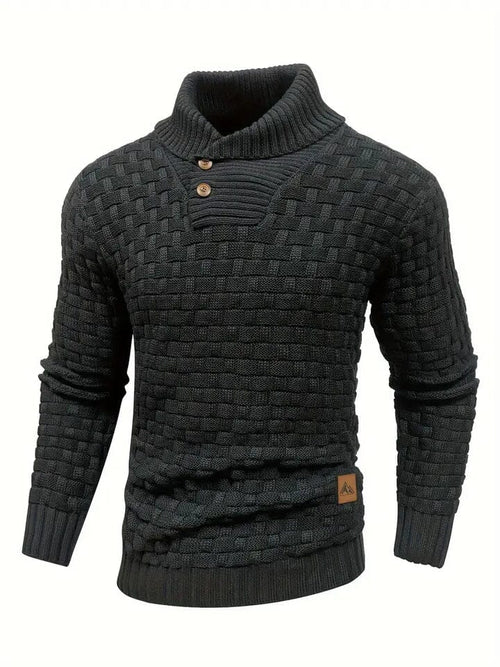Guido - Col roulé côtelé Essentielle Noire S