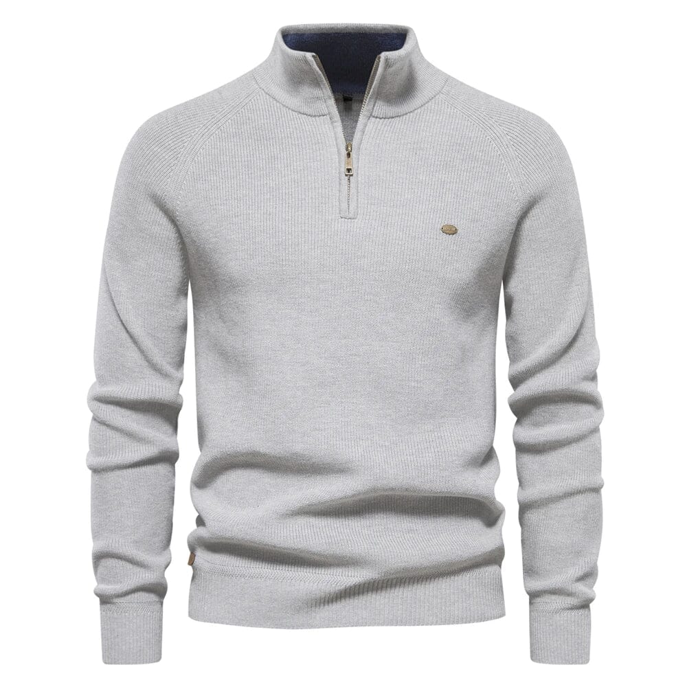 Leander - Pull demi-zip doublé Essentielle
