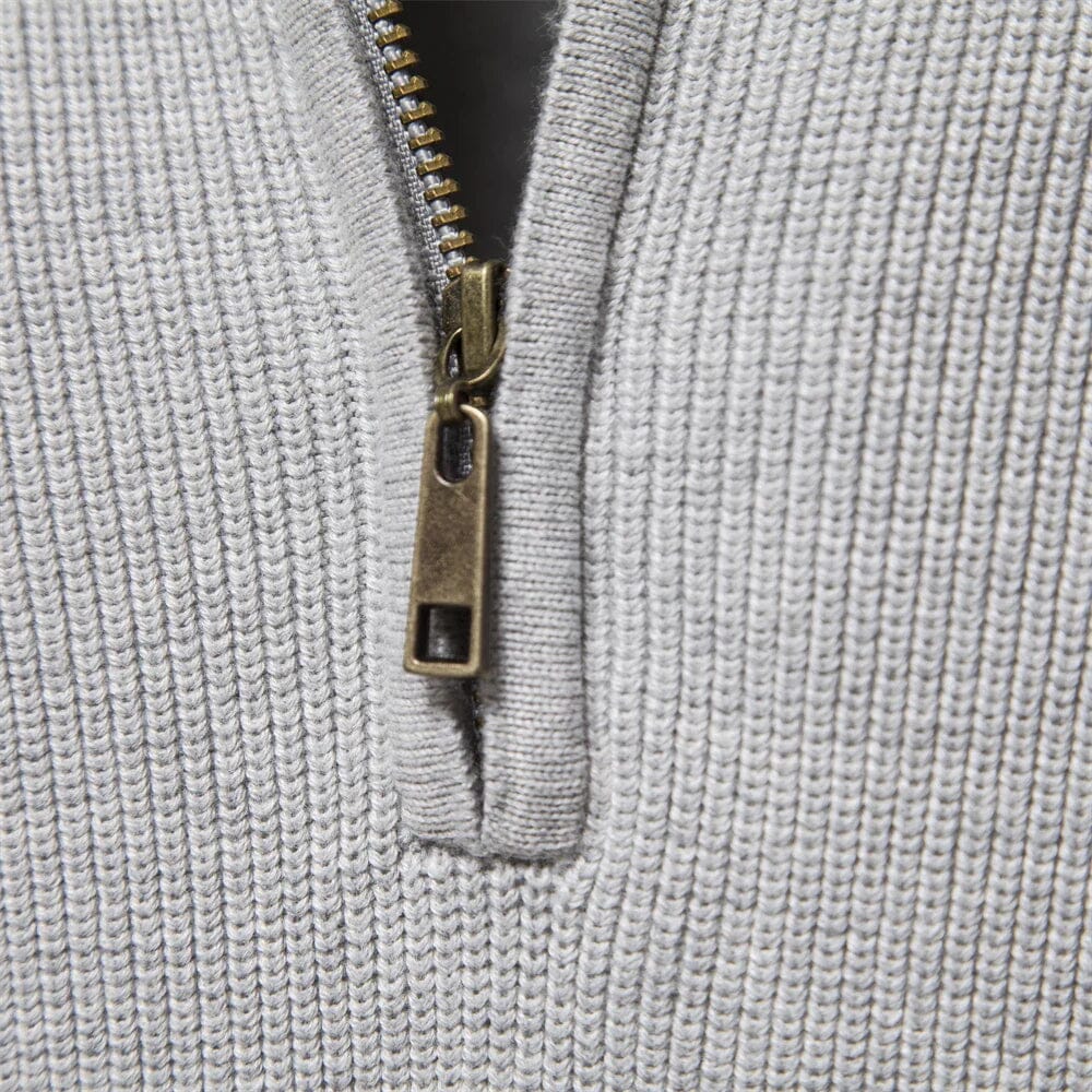 Leander - Pull demi-zip doublé Essentielle