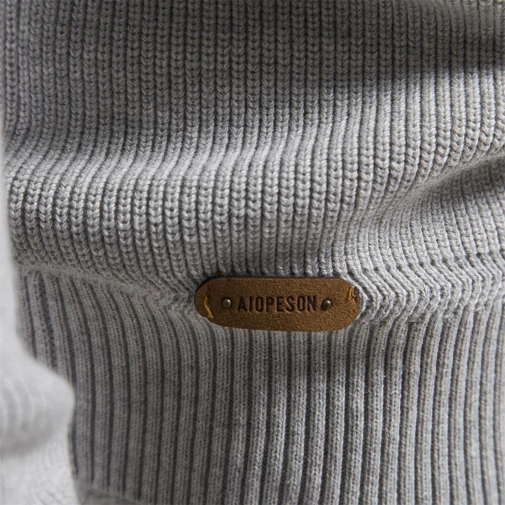 Leander - Pull demi-zip doublé Essentielle