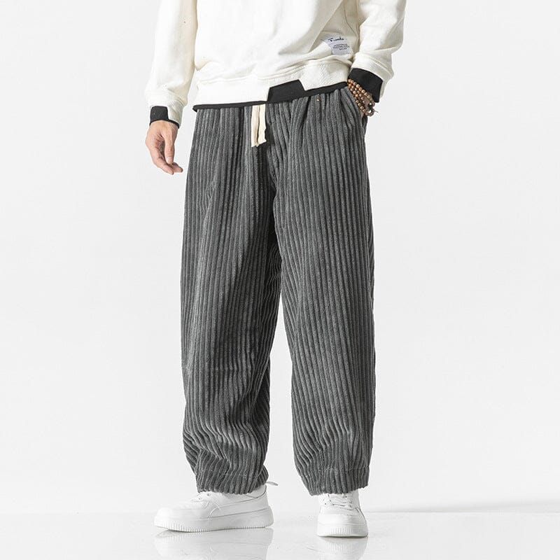 Masaaki - Pantalon en velours côtelé Essentielle Gris S
