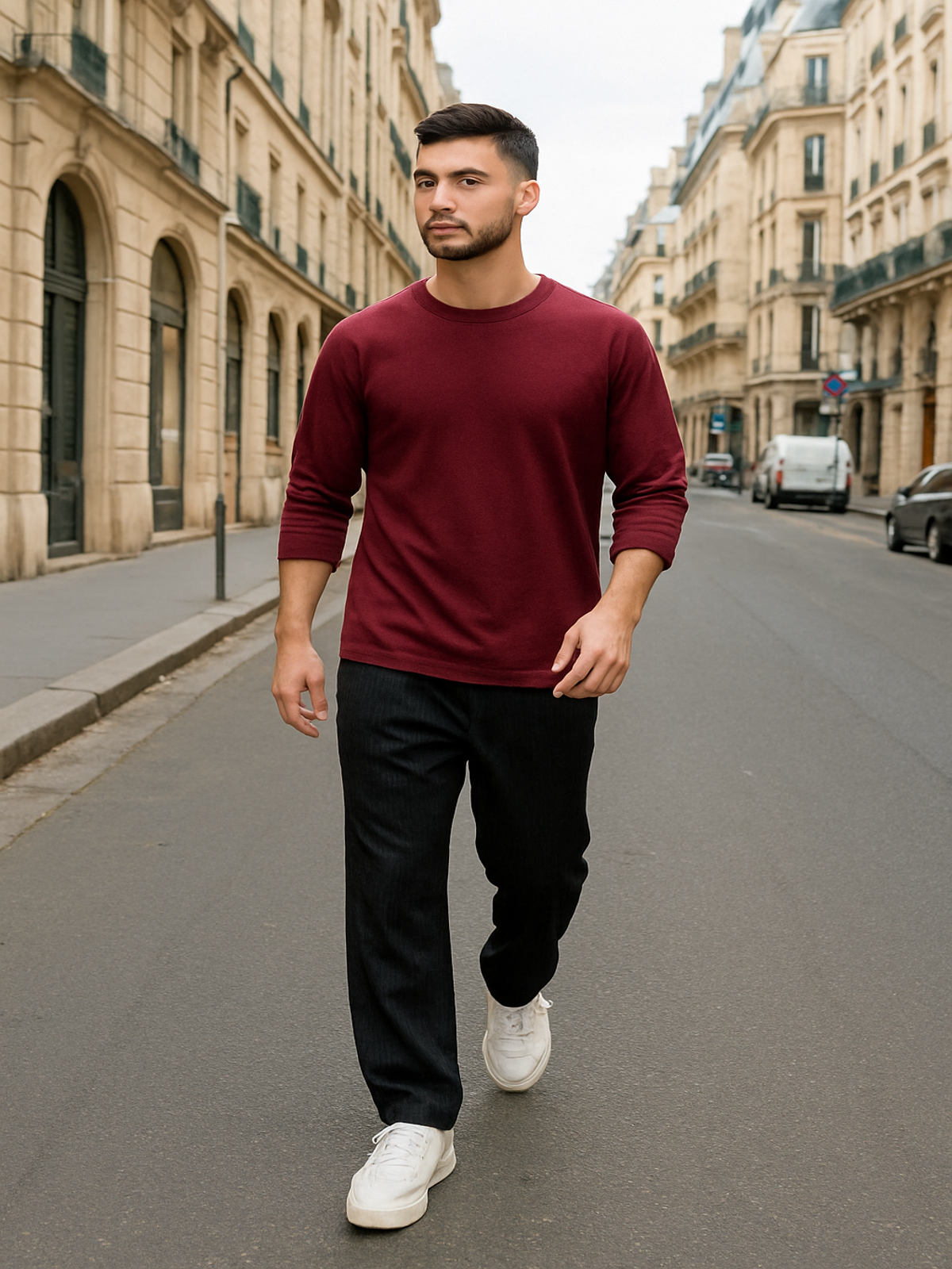 Essentielle – Pantalon Côtelé Stretch Élégance