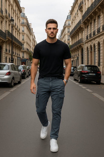 Essentielle – Pantalons Cargo en Denim Souple