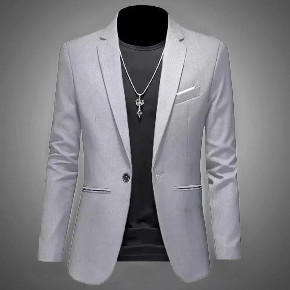 Élégance Instantanée – Veste Blazer Slim Fit Sans Repassage pour Hommes Raffinés