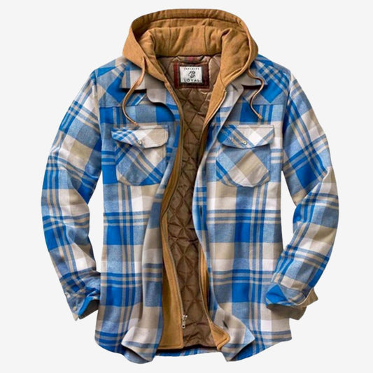 Danny - Veste à damier Men's Jacket Essentielle Bleu clair S 