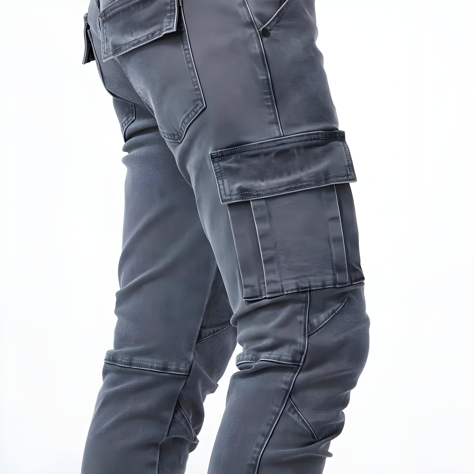 François - Pantalons Cargo en Denim Élastique Stretch Denim Cargo Pants Essentielle 