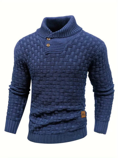 Guido - Col roulé côtelé Essentielle Bleu S 