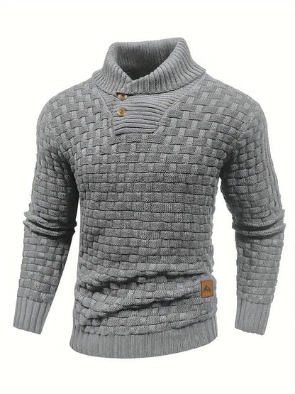 Guido - Col roulé côtelé Essentielle Gris S 