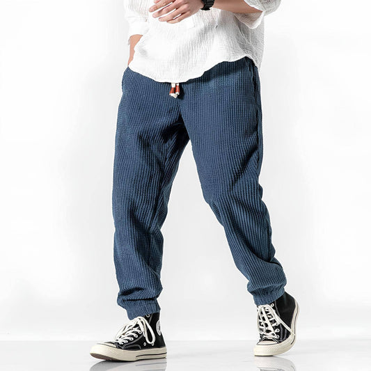 Jitsu - Pantalon en velours côtelé Essentielle Bleu S 