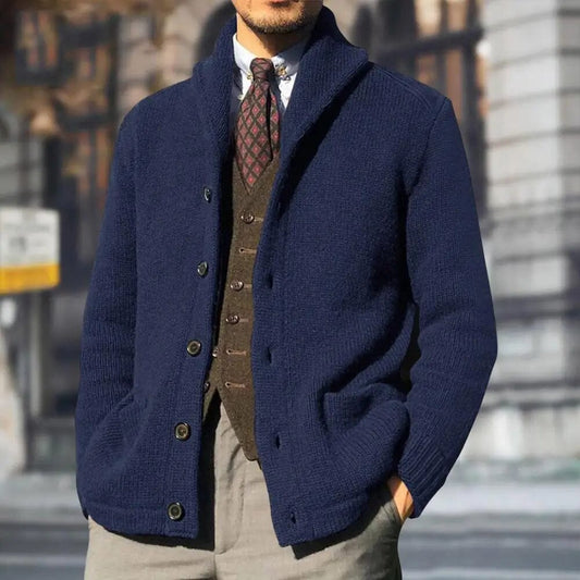 John | Cardigan chic Essentielle Bleu S 