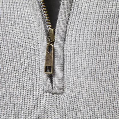 Leander - Pull demi-zip doublé Essentielle 