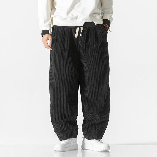 Masaaki - Pantalon en velours côtelé Essentielle Noir S 