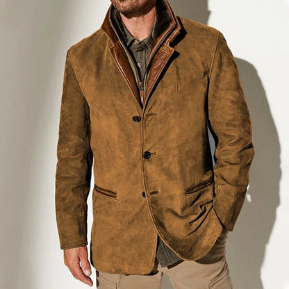 Oliver™ - Veste vintage confortable et élégante Essentielle Marron S 
