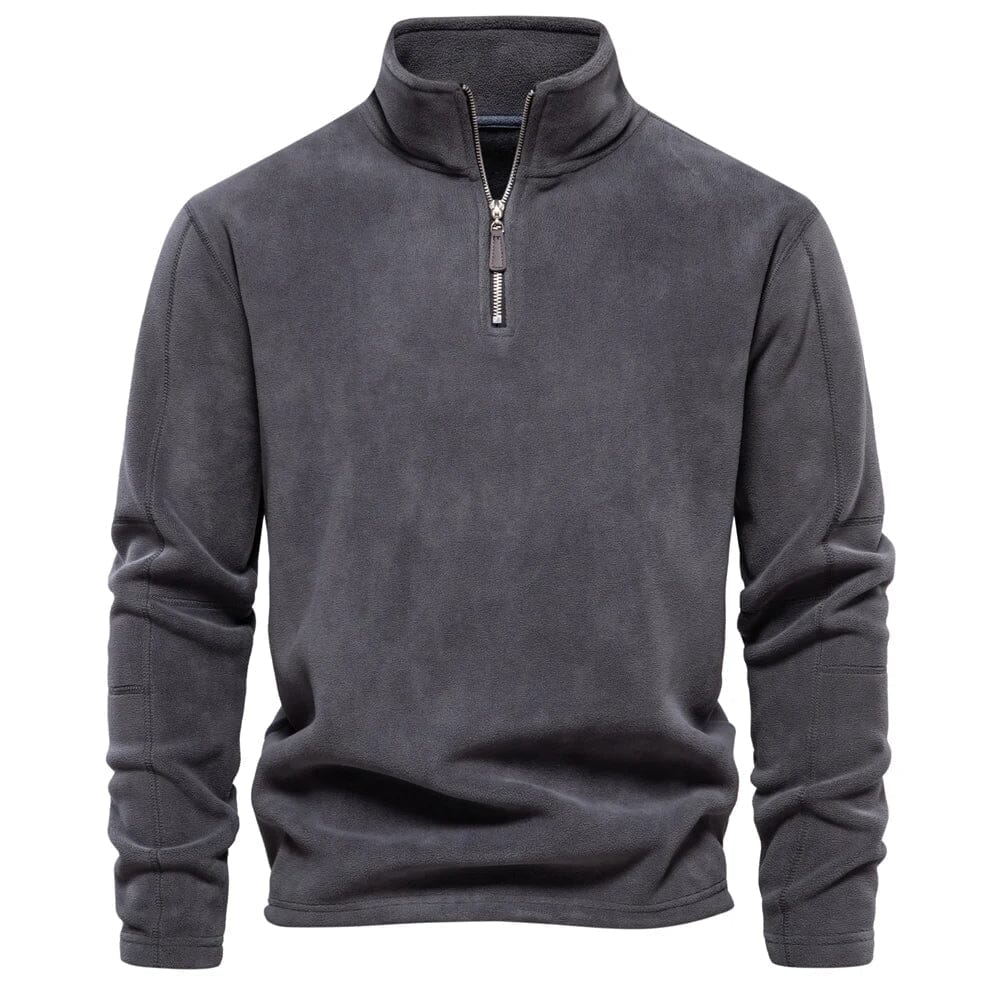 Walex - Pull demi-zip chaud Essentielle Gris S 