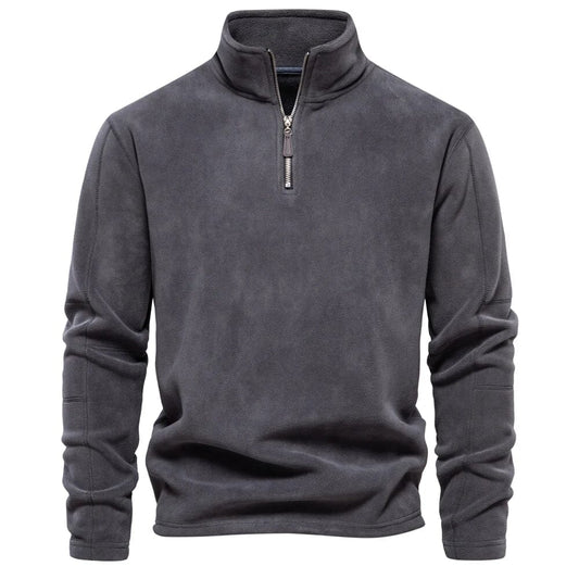 Walex - Pull demi-zip chaud Essentielle Gris S 